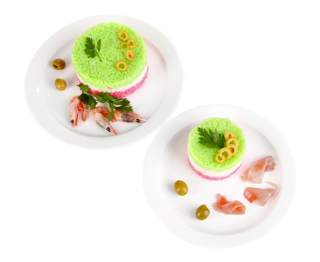 Farfurie cu mâncare colorată